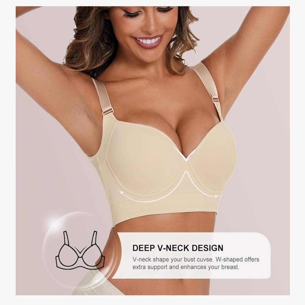 Elegant Cream Women's Bra - Picture 2 of 8